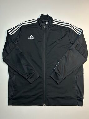 Adidas Men's Tiro 19 Training Jacket Black White Full Zip Soccer Track Top